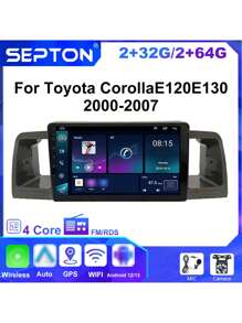 1 Pc SEPTON Đài phát thanh xe hơi cho Toyota Corolla E120 E130 2000-2007 GPS Stereo Navigation Multimedia Carplay 4G Android Autoradio Head Unit Hỗ trợ BT WIFI Navigation GPS Không dây Carplay Chất lượng cao - 2+32G - Xem 1