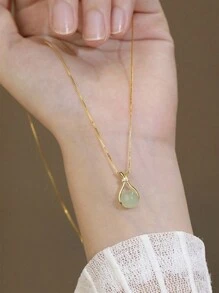 1 chiếc vòng cổ túi may mắn mới về với thiết kế độc đáo, dây chuyền xương đòn tinh tế dành cho nữ - Vàng - Xem 10