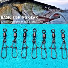 Fishing Swivels Snaps Set, Rolling Bearing Swivel With Duo Lock Snap Connector For Saltwater Freshwater Fishing