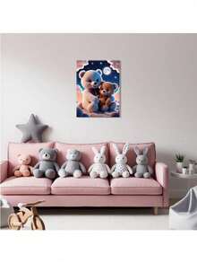Decorative Children's Wall Picture Teddy Bear Bedroom Living Room 20x30cm - 07 - Xem 2