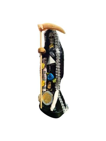 Figura De Resina Santa Muerte Vestida 24cm Protección, Armonía y Paz Mediana