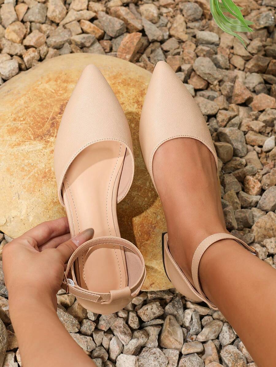 Tacchi alti con tacco basso alla moda - Punta affusolata, senza lacci, design traforato, scarpe da ufficio/lavoro multifunzionali, comode ed eleganti - Perfette per le donne professioniste