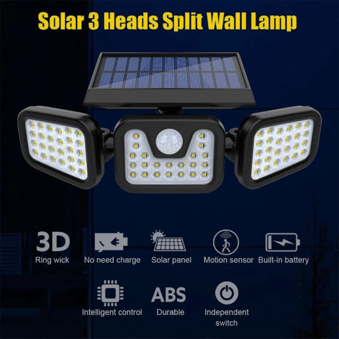 1 Pack 74 LED Solar Outdoor Lights, Super Bright Motion Sensor Outdoor