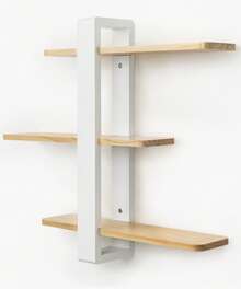 Moderne 20in Regale für an der Wand befestigte Regaleinheit Alle Kiefernholz 3-Tier großes,Regal für Schlafzimmer Wohnzimmer Büro Badezimmer Wohndekoration Speicher Pflanze Fotoanzeige