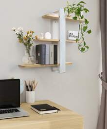 Moderne 20in Regale für an der Wand befestigte Regaleinheit Alle Kiefernholz 3-Tier großes,Regal für Schlafzimmer Wohnzimmer Büro Badezimmer Wohndekoration Speicher Pflanze Fotoanzeige