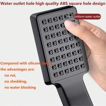 1 vòi sen cầm tay màu đen, tiết kiệm nước, chức năng đơn, vòi sen phun có thể điều chỉnh, phụ kiện phòng tắm đa năng, vòi sen phun mưa áp suất cao cho phòng tắm, máy nước nóng, vòi nước - màu đen - Xem 3