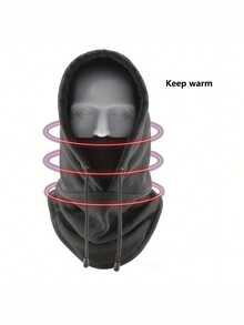 摩托车骑行面罩全脸骑行面罩抓绒滑雪冬季防风帽户外运动围兜防寒加厚头罩面罩摩托车护颈头盔帽 - 彩色 - 查看 7