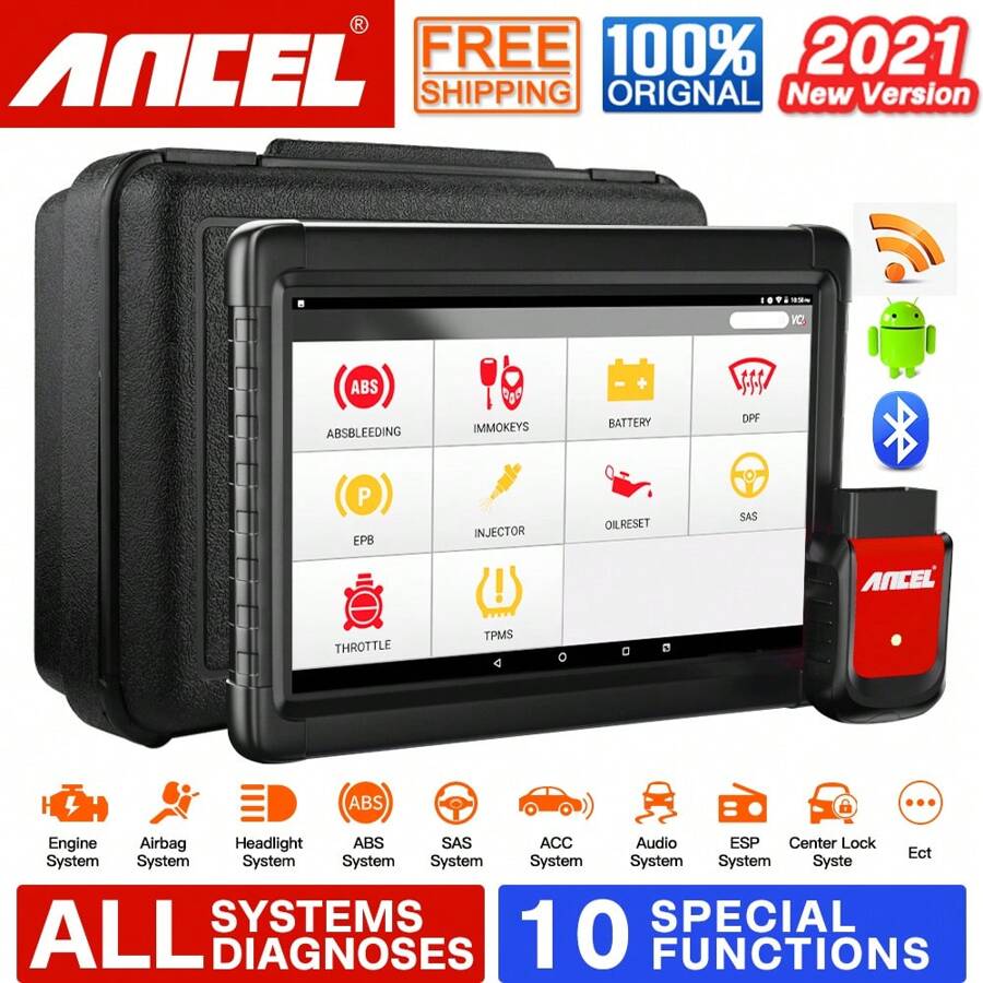 ANCEL X6 Automotive BiDirectional OBD2 Scanner Full System Heavy Duty