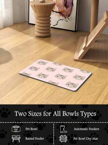 一块宠物喂食垫，宠物餐垫，狗食垫，防水狗食垫，防漏防漏猫狗食碗垫，无污渍且易于清洁的猫狗垫 - 彩色 - 查看 3