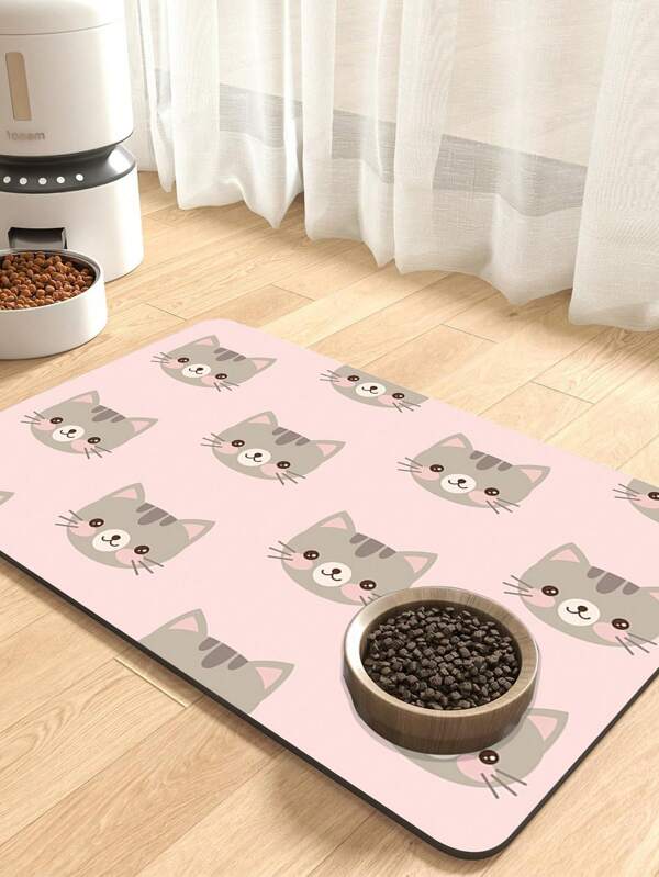 Tapete de alimentação para animais de estimação, jogo americano para animais de estimação, tapete para comida de cachorro, tapete à prova d'água para comida de cachorro, tapete para tigela de comida para cães e gatos à prova de vazamentos e pulos, tapete para cães e gatos sem manchas e fácil de limpar