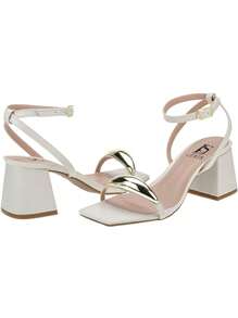 Loris Shoes Oficial Women's Block Heel Sandal With ABS Embellishment, Back Drop With Buckle 18-410 - Apagado - Ver 5