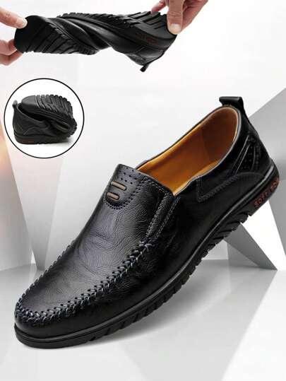 Casual Brittisk Enkel Romantisk Elegant brittisk stil Varje match Gentleman Style Män Daglig Utomhus Fritid Affärsfest Semester Pendla till jobbet Vår Sommar Höst Vinter Fyra Årstider Svart Röd Brun Lättvikt Halkfri Andas Bekväma Loafers Herrskor Stor storlek Herrskor 44 45 46 47 Nya herrskor Enfärgad rund tå Low Top Skor Skyddsfötter Platta Slip-On Loafers Fritidsskor Herrskor Läderskor Utomhus Herrskor Affärsskor Körskor Båtskor Stor storlek Herrskor Loafers