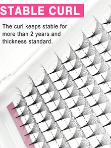 CoMango 300Fans C/D 0.07mm Quạt tạo khối làm sẵn 10D Đế nhọn Thân giữa Lông mi giả Mink - Nhiều màu - Xem 5