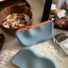 1pc Eyeglasses Carrying Case, Portable Shockproof Silicone Glasses Box For Sunglasses & Eyeglasses, Dust-Proof Storage Bag
