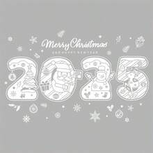 Nhãn dán năm mới 2025 Ông già Noel màu trắng Nhãn dán cửa sổ hình nai sừng tấm Bông tuyết Người tuyết Cây trang trí Giáng sinh Nhãn dán kính, Halloween, Trang trí Halloween - Nhiều màu - Xem 4