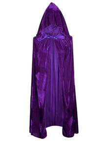 1pc Vampire Hooded Cape (Available In Black, Red, Purple), 170cm Unisex Velvet Cloak, Suitable For Halloween/Christmas/Carnival Cosplay Party, Photo Shoot, Performance, Character Costume,Christmas