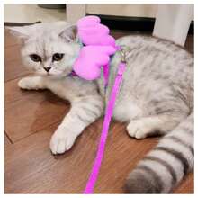 Adjustable Cat Harness With Leash And Angel Wings LR-0304 - 黑色 - 查看 4