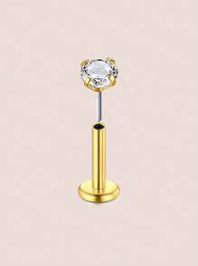 1PC 16G Đẩy Vào Nhẫn Mũi Không Lông Mày Đinh Tán Môi Labret Trang Sức Đinh Mũi Phẳng Mặt Sau UV Bạc Vàng Thép Không Gỉ Sụn Helix Tragus Hoa Tai Cho Phụ Nữ Thanh 6mm Kim Cương 2mm 3mm 4mm - Nhiều màu - Xem 15