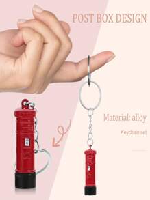 London Souvenir Keychain, Cultural Icon Landmark Key Chain Pendant, Mini Metal London Bus Shaped Keyring Gift For Men Women Party