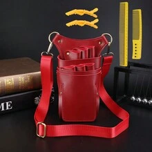 1 set de estuche para tijeras, incluye 1 estuche para tijeras, 2 peines, 2 pinzas, kit de herramientas para cortar el cabello de peluquero, estuche para tijeras de salón, set de peine y pinza para peluqueros - Multicolor - Ver 6