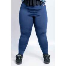 Premium Suplex Legging Pants, High Elasticity And Zero Transparency - Màu xanh hải quân - Xem 2