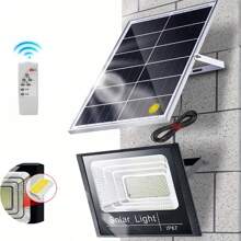 100W Reflector Led Con Panel Solar Ip67 Control Luz Blanca Color De La Luz Blanco Frío 9v
