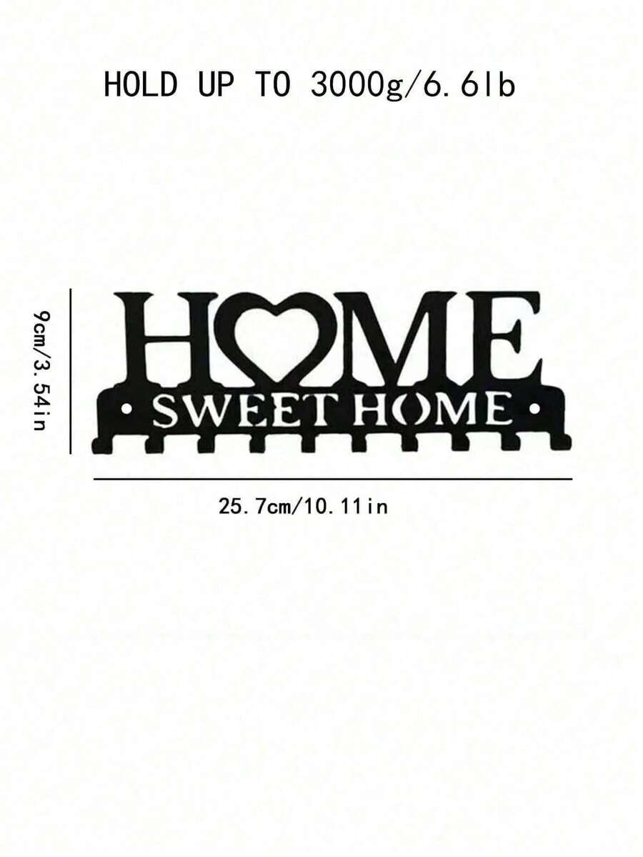 1pc Iron Wall Mounted MultiPurpose Home Hooks, Suitable For