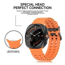 Correa de silicona compatible con Samsung Galaxy Watch Ultra 47 mm, brazalete deportivo suave compatible con Galaxy Ultra 47 mm para hombres y mujeres - para Galaxy 7 Ultra 47mm - Ver 9