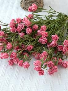 1 朵人造玫瑰，逼真的人造花，具有真实触感的丝绸花。适用于婚礼、派对、家居、花园装饰。情人节礼物、家居装饰。生日礼物、户外和室内装饰。 - 彩色 - 查看 10