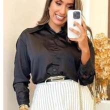 Women's Long Striped Tailored Godet Skirt With Belt - trắng - Xem 2