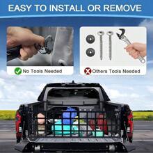 Tailgate Net For Pickup Truck Bed - Cargo Trucks Bed Divider For Full Size Truck 60'' X 18'' (Black) - Mesh Tail Gate Competible With C Hevy,  F Ord, T Acoma, T Oyota, R Am Etc