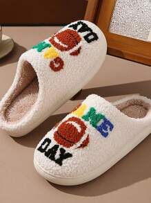 White Letter DIY Slippers, Comfortable Home, Simple And Elegant, Fashionable And Cute, Home Slippers, Home Shoes Floor Mop