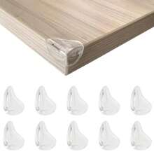 4/8/12 piezas Protector de esquinas, Guarda de esquina de muebles, Protector de esquinas con forma de gota de agua, Protector de esquinas de mesa y muebles para bebés, Suave y transparente, Cubre los bordes afilados de muebles y mesas - Blanco - Ver 3