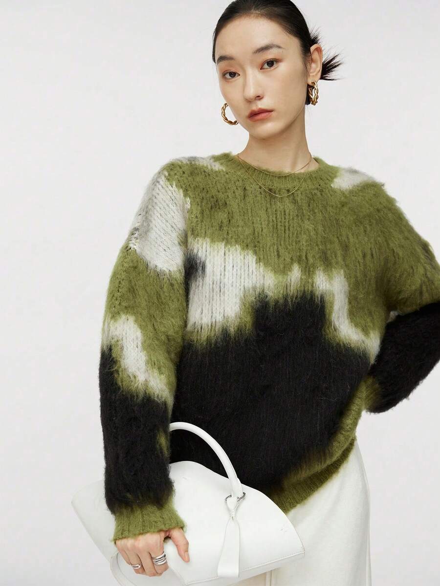 Suéter holgado de lana grueso y cálido, diseño nuevo de otoño/invierno de ROEYWANG