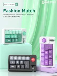 MKESPN Portable Mechanical Wired Keyboard With Joystick Full Hot Swappable Keys RGB Backlight USB-C Wired 12 Keys Programmable Gaming Keyboard For WinXP/7/8/10/ - Multicolor - View 11