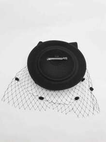 迷人帽子 20 年代 50 年代帽子 药盒帽 茶会头饰 带面纱 适合女孩和女士 - 彩色 - 查看 10