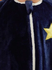 MICHLEY 1Pc Flannel Baby Sleeping Bag, Long Sleeve Zipper Wearable Sleeping Bag Suitable For Autumn And Winter Boys Girls Cute Casual Suitable For Fun And Vacation Baby Products