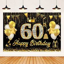 AFYPRTY 1 pieza 100*150cm Fondo de fiesta de 18 cumpleaños con números de strass, fondo de poliéster negro y dorado, accesorio fotográfico, decoración de fiesta de cumpleaños 16, 30, Navidad - Multicolor - Ver 14