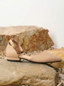 Tacchi alti con tacco basso alla moda - Punta affusolata, senza lacci, design traforato, scarpe da ufficio/lavoro multifunzionali, comode ed eleganti - Perfette per le donne professioniste