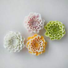 1 件 3D 花朵硅胶蜡烛模具，DIY 多层花朵硅胶模具，适用于蜡烛、粘土、石膏、环氧树脂，节日礼物 - 白色 - 查看 6
