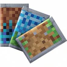 Kids' Canvas Tri-Fold Wallets With Stickers & Zipper Pocket, Random Pattern Design, Birthday/Christmas Gift For Teens - Multicolor - View 6