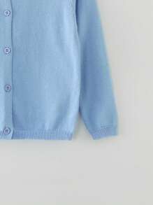 Cardigan de cor sólida para meninas jovens