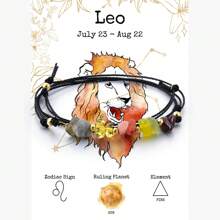 1pc Multi-Function 12 Zodiac Protective Stone Bracelet - Natural Pebble, Adjustable As Necklace Or Anklet, Select Your Zodiac Sign
