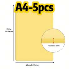 Láminas de práctica de tatuaje falso de piel rosa/amarilla de 3 mm-6x8 pulgadas/A4 (8x12 pulgadas) - Almohadillas de práctica de tatuaje de silicona suave, piel sintética para practicar tatuajes - Multicolor - Ver 18