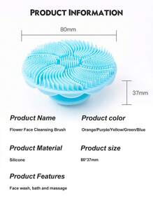 WANMEI Flowers Soft Silicone Body Exfoliating Brush,Soft Silicone Body Cleansing,Gentle Exfoliation & Massage For Deep Clean, Handheld Shower Cleaning Brush Facial Cleansing Tools 1pc Body Shower Scrubber Exfoliating Brush Face Cleansing Brush Blackhead Remover Soft Bristle Cleaning Brush Manual Massage Face Cleansing Brush