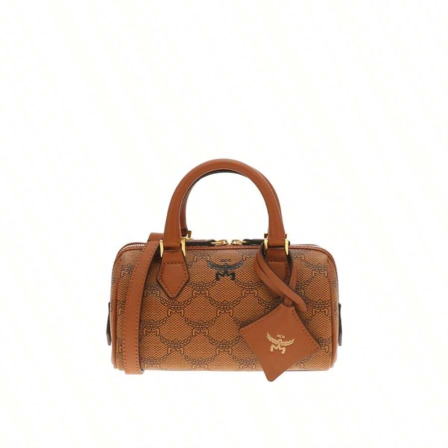 MCM Túi xách đeo vai mini in họa tiết Monogram chính hãng cho nữ MWBESEA09 - Màu cognac MWBESEA09CO001 - Xem 1