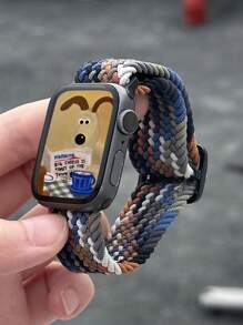 1pc Men Women Nylon Loop Watch Band Compatible With Apple Watch Band Compatible With Apple Watch 42mm 38mm 40mm 41mm 44mm 45mm 46mm 49mm Fashion Smart Watch Replacement Watch Strap For Series Ultra2 Ultra SE2 SE 11 10 9 8 7 6 5 4 3 2 1 For Women As A Gift For Students Returning To School