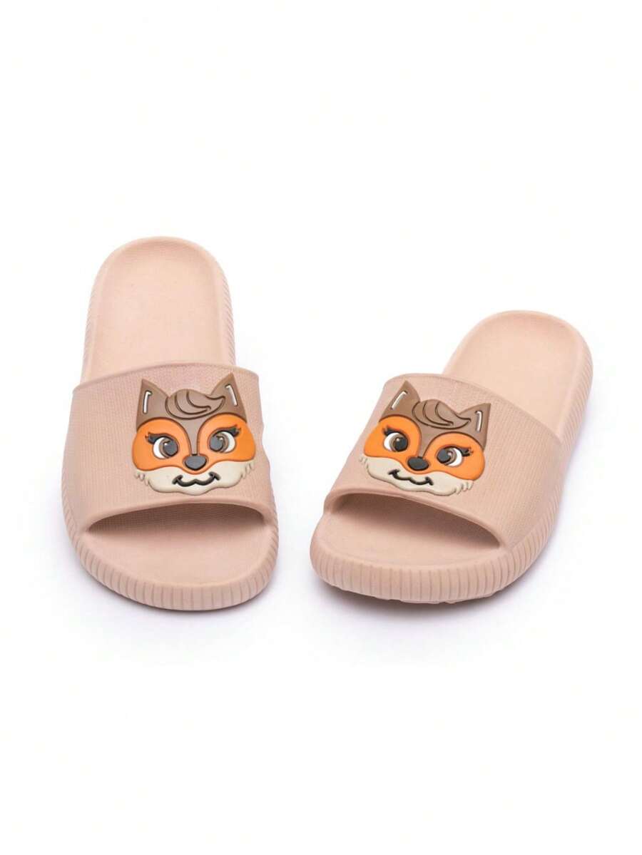 Cloud Flip-Flops For Girls And Boys, Fashionable And Comfortable, Various Colors - 米色-狐狸 - 查看 1