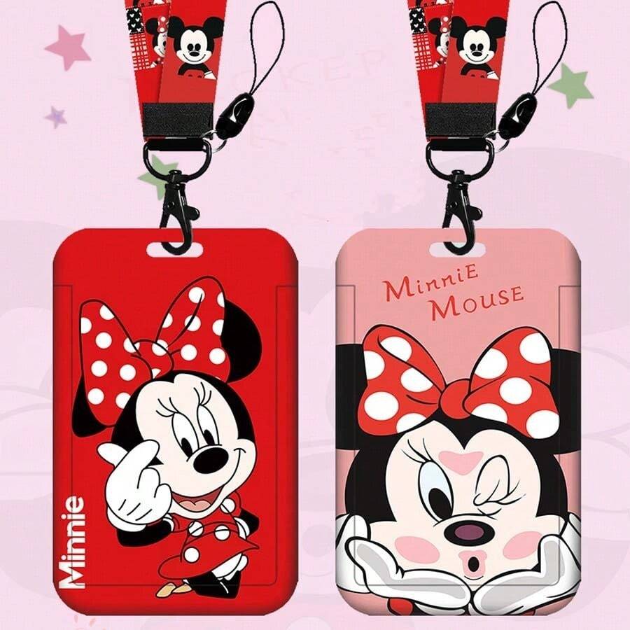 Pack Of 1 Isney 3D Lanvard ID Dip - Pvc Material. Antiloss Neck Bag With Protective Cover - Cute Cartoon Design For Men And Women Back To School