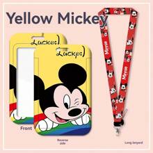 Pack Of 1 Isney 3D Lanvard ID Dip - Pvc Material. Antiloss Neck Bag With Protective Cover - Cute Cartoon Design For Men And Women Back To School